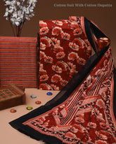 Exclusive Hand Block Cotton Suit With Cotton Dupatta